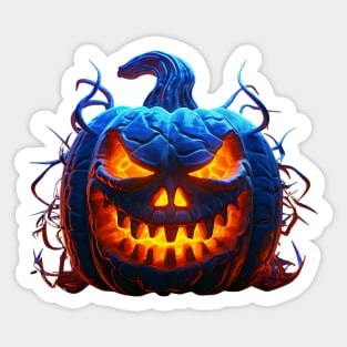 Scary Halloween Jack O'Lantern Sticker